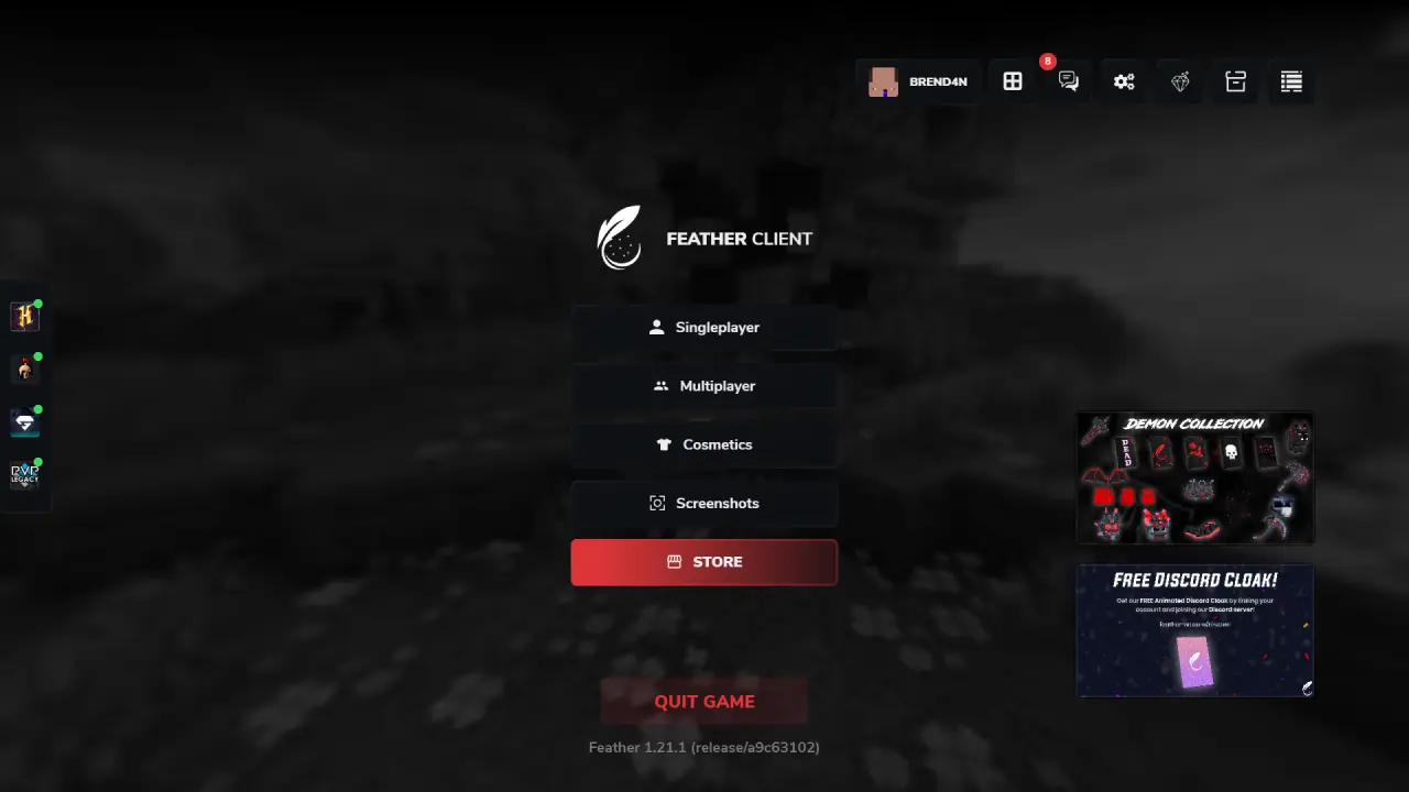 Klicke auf Store im Feather Client